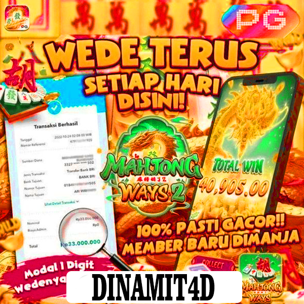 DINAMIT4D - Agensi Game Online Gampang Menang Server Mahjong Ways